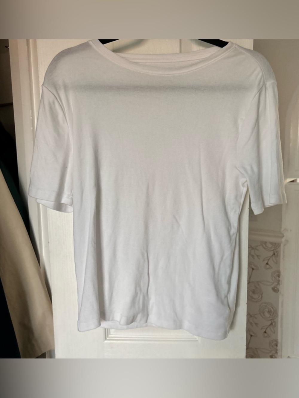 GAP FAVORITE TEE Plain White Short Sleeve Crew Tee Large flawless